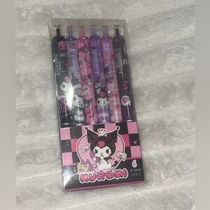 NEW! Sanrio Kuromi Ball Point Pens • 6 pack